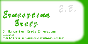 ernesztina bretz business card
